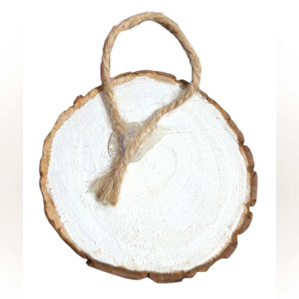 Hand-Painted Snowman Wood Ornament.